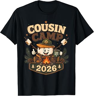 Cousin Camp 2026 Funny S'Mores Camping Summer Vacation Group Unisex , , , Long Sleeve Tee