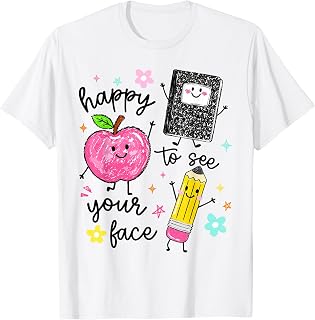 Happy to See Your Face Teacher School Supplies Unisex , , , Long Sleeve Tee