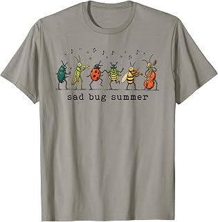 Sad Bug Summer Funny Insect Inspired Indie Aesthetic Unisex , , , Long Sleeve Tee