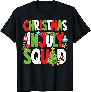 Christmas in July Squad Family Beach Vacation Summer Unisex , , , Long Sleeve Tee