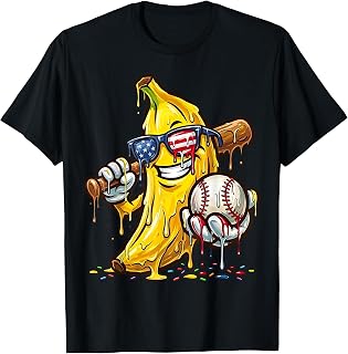 Funny Baseball Drip American Flag Boys Kids Youth Unisex , , , Long Sleeve Tee