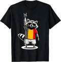 Belgian Flag Raccoon Funny Belgium Unisex , , , Long Sleeve Tee