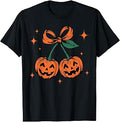 Autumn Pumpkin Cherries Fall Halloween Pumpkin Coquette Unisex , , , Long Sleeve Tee