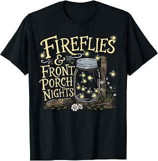 Fireflies and Front Porch Nights Vintage Floral Unisex , , , Long Sleeve Tee