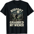 Bigfoot Grabbed My Wiener Funny Camping Grilling Sasquatch Unisex , , , Long Sleeve Tee