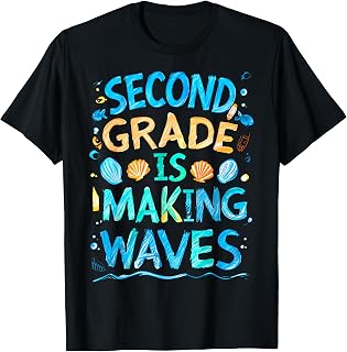 Second Grade is Making Waves Back to School Kids and Teacher Unisex , , , Long Sleeve Tee