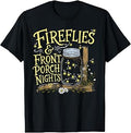 Fireflies and Front Porch Nights Summer Mason Jar Design Unisex , , , Long Sleeve Tee