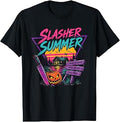 Vintage Summerween Slasher Summer Spooky Camp Halloween Cute Unisex , , , Long Sleeve Tee