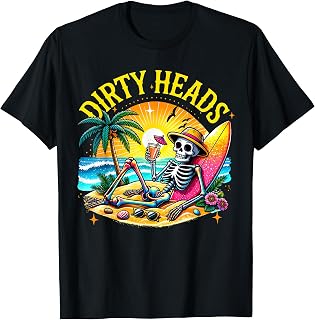 Dirty Heads Skeleton Beach Summer Vacation Unisex , , , Long Sleeve Tee