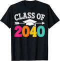 Class of 2040 Grow with Me First Day of School Graduation Unisex , , , Long Sleeve Tee