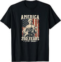 Betsy Ross Playing Guitar 250 Years 1776-2026 Unisex , , , Long Sleeve Tee