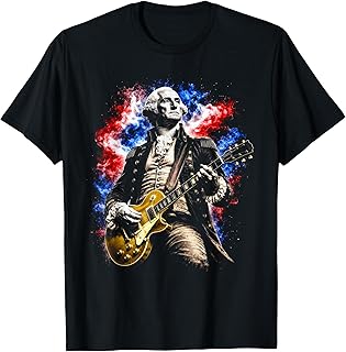 George Washington Playing Guitar Unisex , , , Long Sleeve Tee