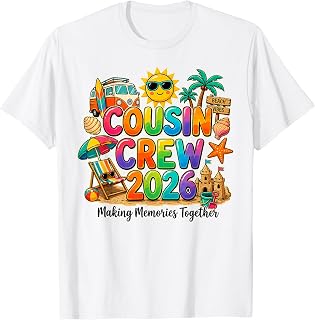Cousin Crew Squad 2026 Summer Vacation Beach Family Boy Girl Unisex , , , Long Sleeve Tee