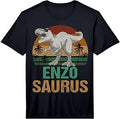 Enzo Saurus Dinosaur T Rex First Name Personalized Performance Unisex , , , Long Sleeve Tee