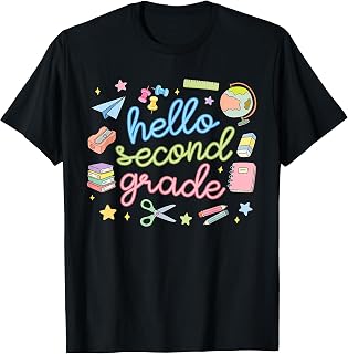Back to School First Day Hello Second 2nd Grade Teacher Girl Unisex , , , Long Sleeve Tee