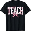 Floral Teacher Women Girls Coquette Teaching Teacher Life Unisex , , , Long Sleeve Tee