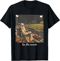 Tis The Season Football Fall Halloween Raccoon Ghost Autumn Unisex , , , Long Sleeve Tee