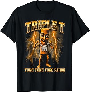 Triple T Tung Tung Tung Sahur Unisex , , , Long Sleeve Tee