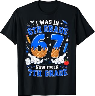 I was in 6th Grade Now I'm in 7th Grade Back to School 6 7 Unisex , , , Long Sleeve Tee