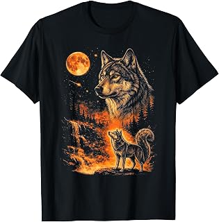 Vintage Wolf Howling At The Moon Meme 90s Animal Graphic Tee Unisex , , , Long Sleeve Tee