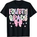 Fourth 4th Grade Teacher Girls Back to School Coquette Bow Unisex , , , Long Sleeve Tee