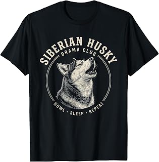 Siberian Husky Drama Unisex , , , Long Sleeve Tee
