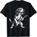Funny Beagle Dog Playing Guitar Unisex , , , Long Sleeve Tee