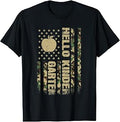 Hello Kindergarten American Flag Camouflage Back to School Unisex , , , Long Sleeve Tee