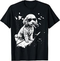 Cool Dog Sunglasses Smoking Cigarette Poodles Meme Unisex , , , Long Sleeve Tee