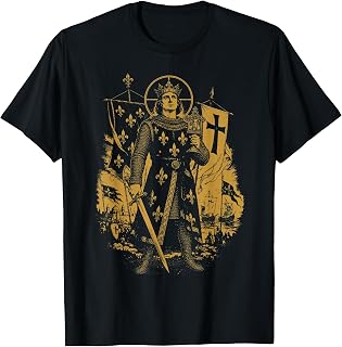 St. Louis IX Crusader King Medieval Catholic Knight Cross Unisex , , , Long Sleeve Tee
