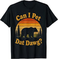 Can I Pet Dat Dawg Hiker Animal Lover Funny Bear Meme Unisex , , , Long Sleeve Tee