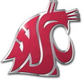 FANMATS 60572 Washington State Cougars Heavy Duty Aluminum Embossed Color Emblem, Auto Emblem Decal