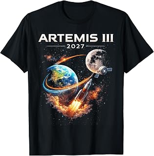 Artemis III Moon Mission 2027 Space Launch Graphic Design Unisex , , , Long Sleeve Tee