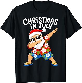Christmas in July Funny Dabbing Santa Beach Summer Boys Men Unisex , , , Long Sleeve Tee