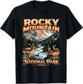 Retro Rocky Mountain National Park Wildlife Camping Souvenir Unisex , , , Long Sleeve Tee