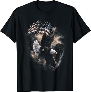 Bald Eagle Holding American Flag Vintage 90s Graphic Style Unisex , , , Long Sleeve Tee