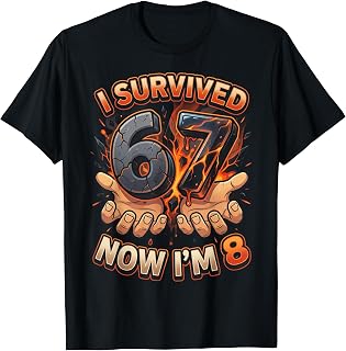 I Survived 6 7 Now I'm 8 8th Birthday Boys Unisex , , , Long Sleeve Tee