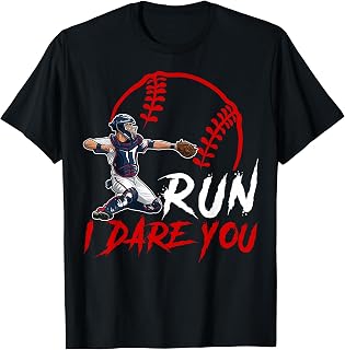 Run Steal I Dare You Humor Baseball Catcher Vintage Unisex , , , Long Sleeve Tee