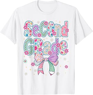 Seconde Grade 2nd Coquette Floral First Day Teacher Girl Unisex , , , Long Sleeve Tee