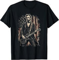 Abraham Lincoln Playing Guitar Grunge President Graphic Unisex , , , Long Sleeve Tee