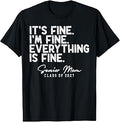 Retro I'm Fine Everything is Fine Senior Mom Class of 2027 Unisex , , , Long Sleeve Tee