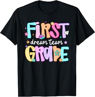 Preppy First Grade Dream Team Back to School Teacher Student Unisex , , , Long Sleeve Tee