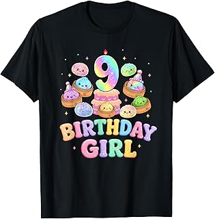 9th Birthday Girl Dumpling Shirt Cute Kawaii Dumpling Party Unisex , , , Long Sleeve Tee