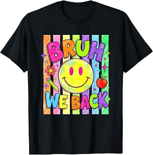 Bruh We Back Teachers Retro Back to School Boys Girls Kids Unisex , , , Long Sleeve Tee