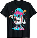 Baseball 9th Birthday Boy 9 Year Old Ice Cream Drip Unisex , , , Long Sleeve Tee