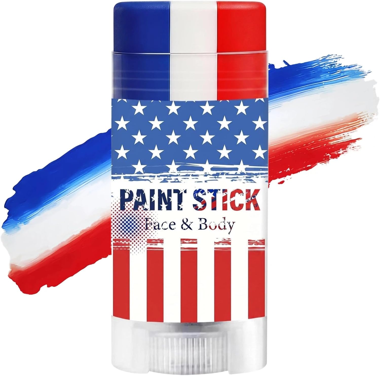 Red White and Blue USA Face Paint Stick – Patriotic 4th of July Accessories, Flag Face Paint for 2026 World Cup Fans Baseball, Soccer, Football,Sports Party