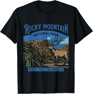 Rocky Mountain National Park Colorado Vintage Design Unisex , , , Long Sleeve Tee