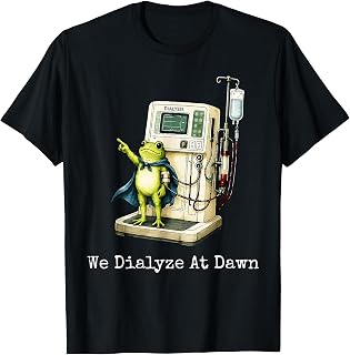 We Dialyze At Dawn Funny Dialysis Nurse Frog Humor Unisex , , , Long Sleeve Tee