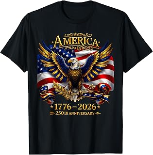 250th Anniversary America,1776-2026 Patriotic Eagle Unisex , , , Long Sleeve Tee