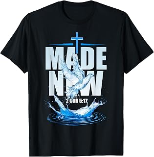 Made Water Dove Baptism Bible Verse Christian Jesus Baptized Unisex , , , Long Sleeve Tee